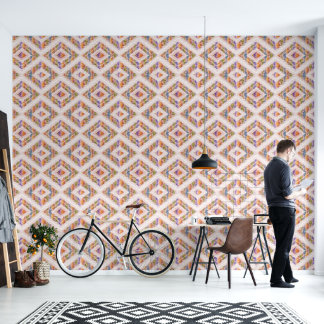 Retro abstraktes Design im Ikat geometrischen Stil Tapete