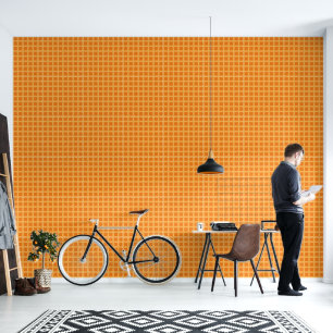Retro abstraktes Design in orange karierten Stil. Tapete