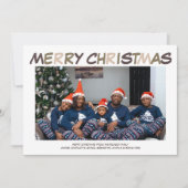 Retro Abstraktes Foto Frohe Weihnachten (Vorderseite)