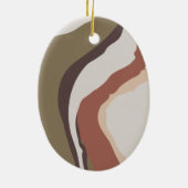 Retro Abstraktes Foto Weihnachten Keramik Ornament (Hinten)