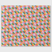 Retro abstraktes geometrisches Design im Patchwork Geschenkpapier (Flach)