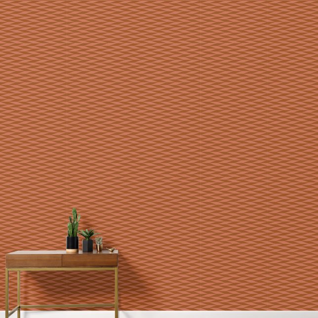 Retro abstraktes geometrisches Herringbones Muster Tapete (Korridor)