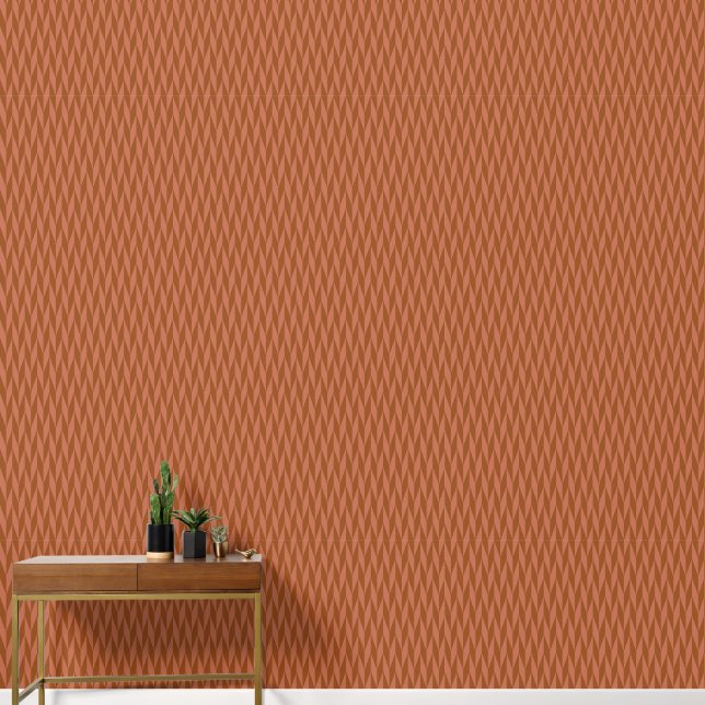 Retro abstraktes geometrisches Herringbones Muster Tapete (Korridor)