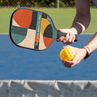 Retro abstraktes geometrisches personalisiertes De Pickleball Schläger