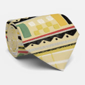 Retro abstraktes im Gelb mit Geo Krawatte (Gerollt)