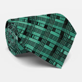 Retro abstraktes kariertes kariertes Muster grün s Krawatte (Gerollt)
