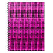 Retro abstraktes kariertes kariertes Muster rosa s Notizblock (Vorderseite)