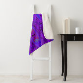 Retro Abstraktes Lila und Royal Blue Pattern Sherpadecke (Beispiel)
