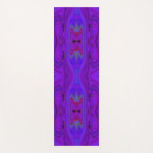 Retro Abstraktes Lila und Royal Blue Pattern Yogamatte (Vorderseite)