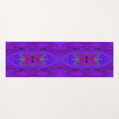 Retro Abstraktes Lila und Royal Blue Pattern Yogamatte (Vorderseite (Horizontal))