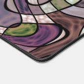 Retro Abstraktes, Lila Violet Mosaik Art Muster Schreibtischunterlage (Ecke)