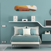 Retro abstraktes Muster braun gelb Skateboard