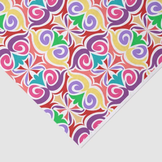 Retro Abstraktes Muster Decoupage Seidenpapier (Ausschnitt)