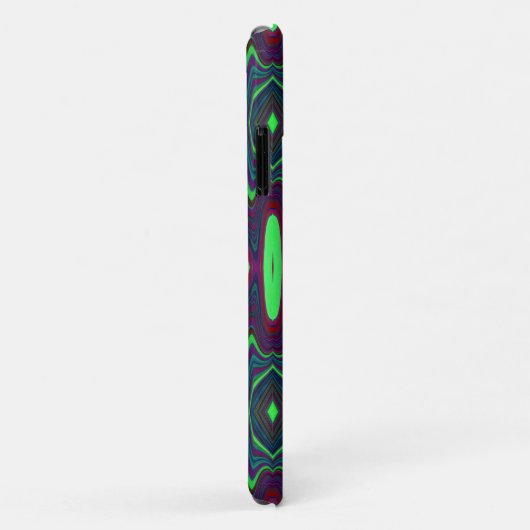 Retro-Abstraktes Muster, Rot und Blau Case-Mate iPhone Hülle (Hinten/Rechts)