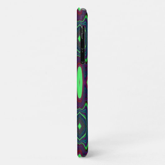 Retro-Abstraktes Muster, Rot und Blau Case-Mate iPhone Hülle (Hinten/Links)