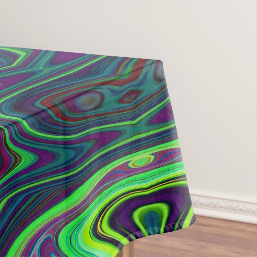 Retro-Abstraktes Muster, Rot und Blau Tischdecke (Beispiel)