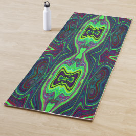 Retro-Abstraktes Muster, Rot und Blau Yogamatte