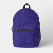 Retro-Abstraktes Neonmuster Bedruckter Rucksack (Vorderseite)