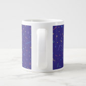 Retro-Abstraktes Neonmuster Jumbo-Tasse (Rückseite)