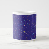 Retro-Abstraktes Neonmuster Jumbo-Tasse (Vorderseite)