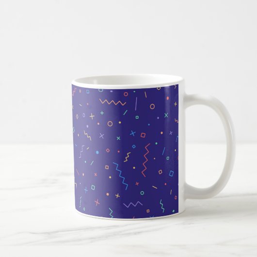 Retro-Abstraktes Neonmuster Kaffeetasse (Rechts)