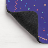 Retro-Abstraktes Neonmuster Mousepad (Ecke)