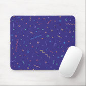 Retro-Abstraktes Neonmuster Mousepad (Mit Mouse)