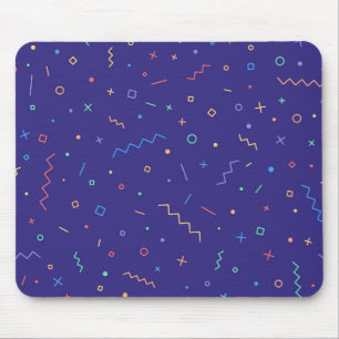 Retro-Abstraktes Neonmuster Mousepad
