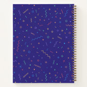 Retro-Abstraktes Neonmuster Notizblock (Rückseite)