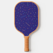 Retro-Abstraktes Neonmuster Pickleball Schläger (Vorderseite)