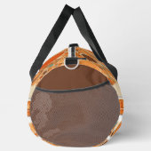 Retro Abstraktes Orangenkreismuster Personalisiert Duffle Bag (Rechts)