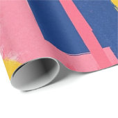 Retro Abstraktes Pinselstrich (3) Geschenkpapier (Rolleneckpunkt)