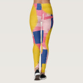Retro Abstraktes Pinselstrich (3) Leggings (Rückseite)