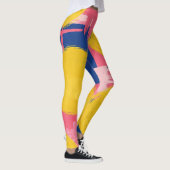 Retro Abstraktes Pinselstrich (3) Leggings (Rechts)
