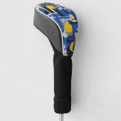 Retro Abstraktes Pinselstrich (7) Golf Headcover (angewinkelt)
