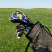 Retro Abstraktes Pinselstrich (7) Golf Headcover (In SItu)