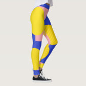 Retro Abstraktes Pinselstrich-Muster (13) Leggings (Rechts)