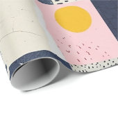 Retro Abstraktes Pinselstrich-Muster (1) Geschenkpapier (Rolleneckpunkt)