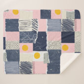 Retro Abstraktes Pinselstrich-Muster (1) Sherpadecke (Vorderseite (Horizontal))