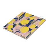 Retro Abstraktes Pinselstrich-Muster (8) Fliese (Seite)