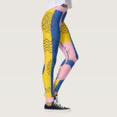 Retro Abstraktes Pinselstrich-Muster (9) Leggings (Rechts)