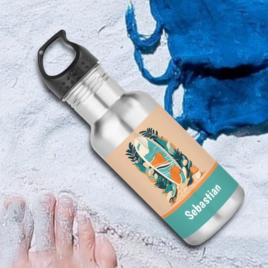 Retro Abstraktes Surfboard für Teens Edelstahlflasche