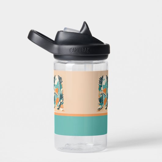 Retro Abstraktes Surfbrett Trinkflasche (rechts)