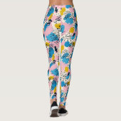 Retro abstraktes Tiermuster Leggings (Rückseite)