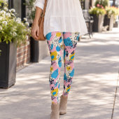 Retro abstraktes Tiermuster Leggings