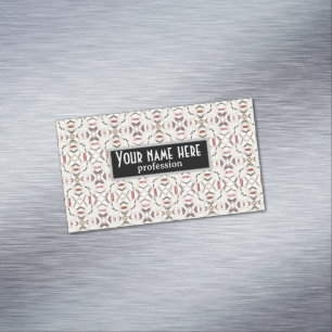 Retro-abstraktes Uhrmuster Magnetische Visitenkarte