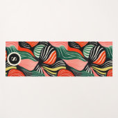 Retro-Abstraktes Wellenmuster Yogamatte (Vorderseite (Horizontal))
