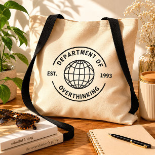 Retro-Abteilung für Überdenken Lustiges Geschenk Tragetasche