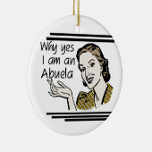 Retro Abuela Geschenke Keramik Ornament (Rechts)
