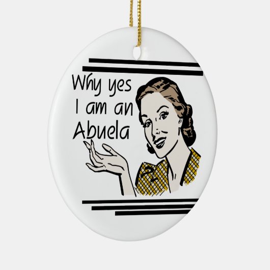 Retro Abuela Geschenke Keramik Ornament (Rechts)